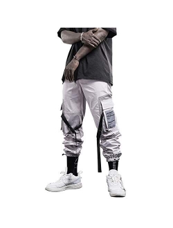 Mens Joggers Pants Long Multi-Pockets Outdoor Fashion Casual Jogging Cool Pant with Drawstring