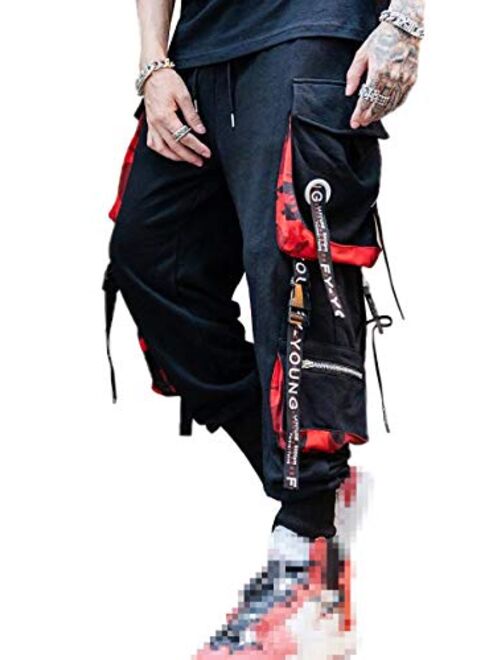 MOKEWEN Hiphop Punk Gothic Jogger Harem Pants