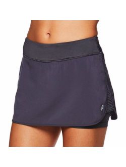 HOTLOOX Women's 20 Knee Length Tennis Skirt Elastic Short Summer Athletic Running Skorts Rouching Skirts with Pockets 