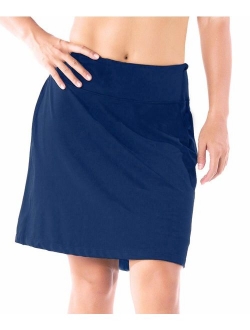 Yogipace Women's 4 Pockets UPF 50+ 17" Long Running Skirt Athletic Golf Skort
