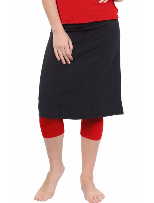Buy Kosher Casual Women's Modest Knee Length Sports Skirt with Leggings  online | Topofstyle