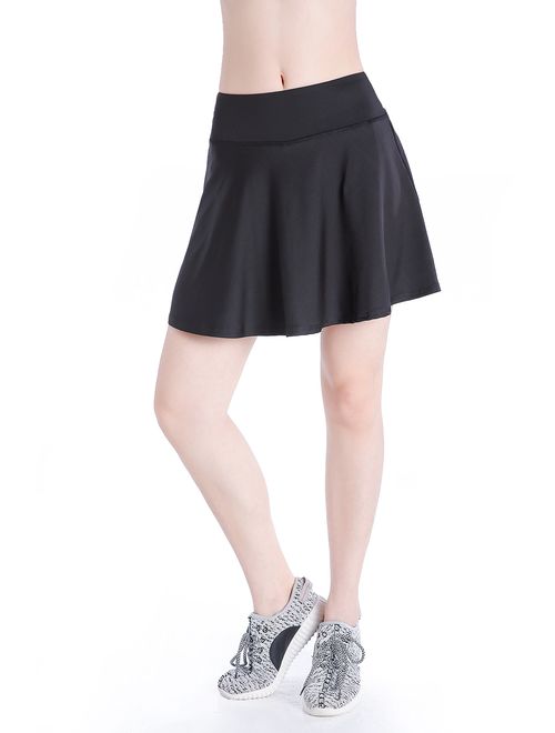 Annjoli Womens Running Skorts Golf Tennis Workout Skirt