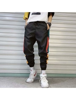 V-A-O-L Hip Hop Streetwear Men's Splice Joggers Pants Fashion Men Casual Cargo Pant Elastic Waist