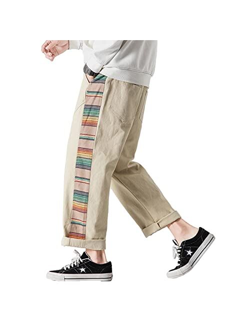Aelfric Eden Men's Color Patchwork Cargo Pants Hip hop Joggers Streetwear Pants