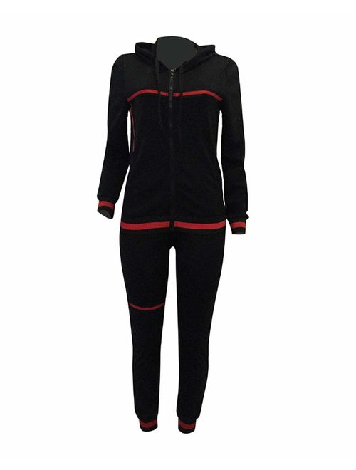 Halfword Womens 2 Piece Outfits Hoodies and Pants Set Bodycon Tracksuits