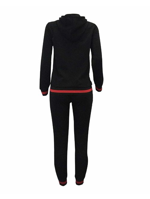 Halfword Womens 2 Piece Outfits Hoodies and Pants Set Bodycon Tracksuits