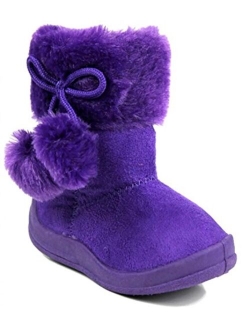 Kali Footwear Little Girl's Bany FlatPom PomAnkle Boot