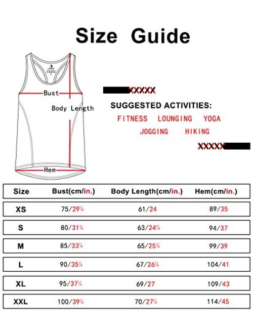 icyzone Workout Tank Tops Racerback Athletic Yoga Tops