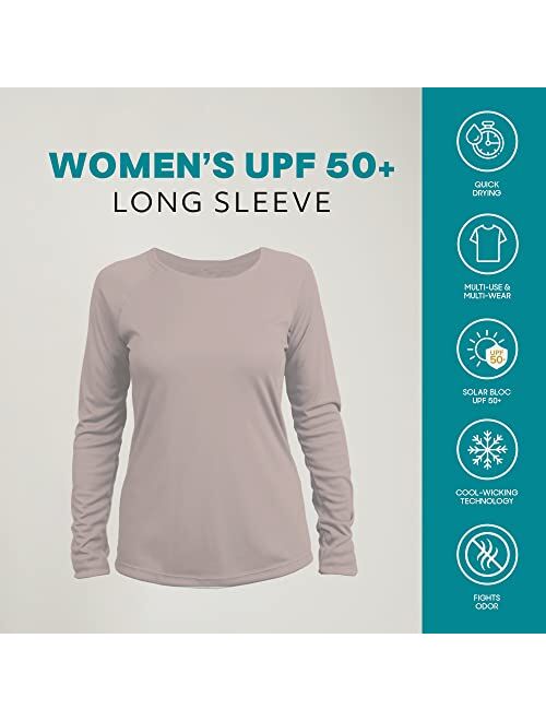 Vapor Apparel Women's UPF 50+ UV Moisture Wicking Sun Protection Outdoor Performance Long Sleeve T-Shirt