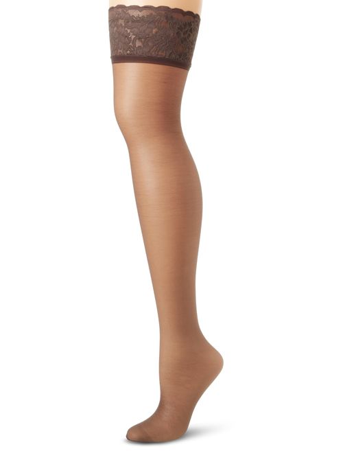 Hanes Silk Reflections Women's Lace Top Thigh High