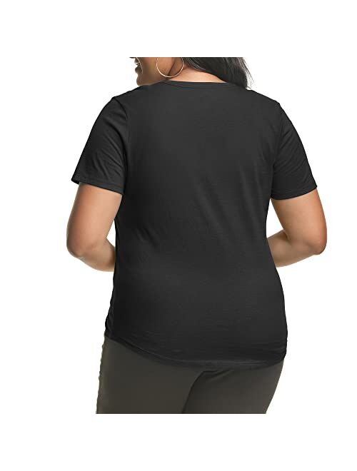 Just My Size Women's Plus-Size Short-Sleeve V-Neck T-Shirt