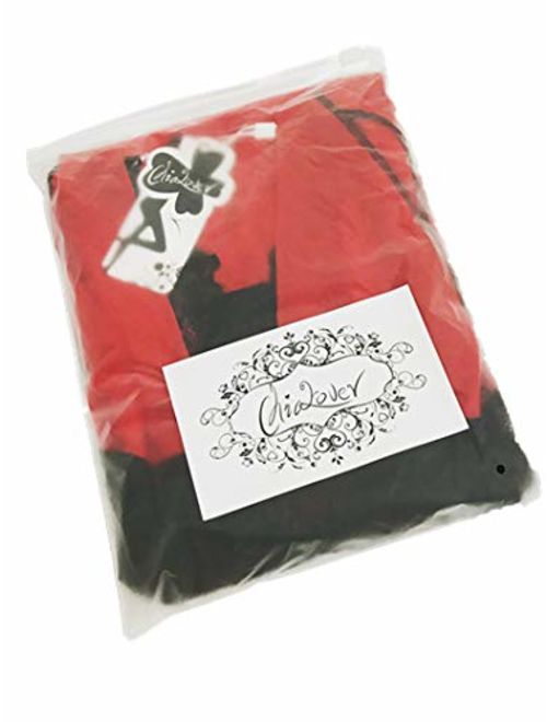 Women's Plus Size Lingerie Red Babydoll Lace Split Cup Sleepwear Chemise Set