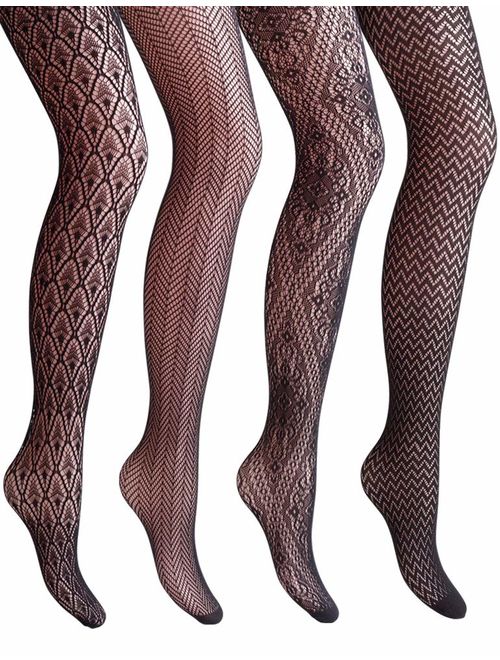 Pareberry Women's High Waisted Fishnet Tights Sexy Wide Mesh