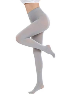 CozyWow Women's 80D Soft Solid Color Semi Opaque Footed Tights
