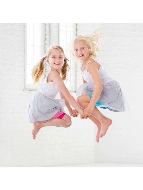 Lucky & Me | 3 Pack of Jada Little Girls Bike Shorts | Tagless | Super Soft Cotton with Lace Trim | Good Coverage