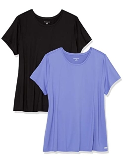 Women's 2-Pack Moisture Wicking Tech Stretch Short-Sleeve Crewneck T-Shirt