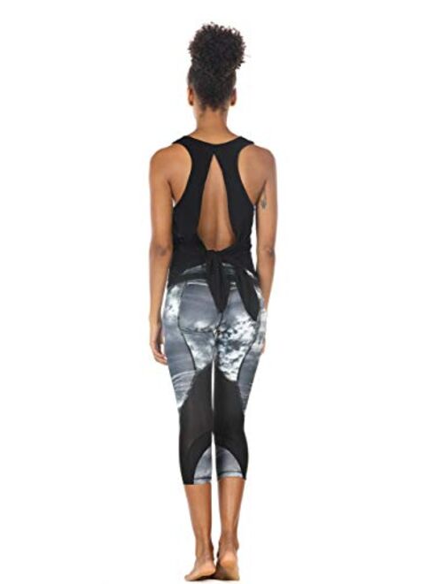 icyzone Sexy Yoga Tops Workout Clothes Racerback Tank Top for Sport Women(Pack of 2)