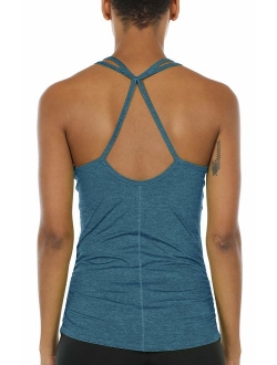 icyzone Workout Yoga Fitness Sports Racerback Tank Tops for Women