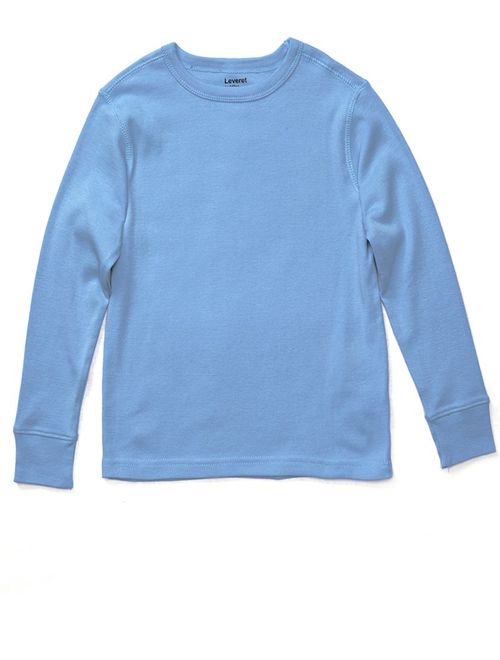 Leveret Long Sleeve Boys Girls Kids & Toddler T-Shirt 100% Cotton (2-14 Years) Variety of Colors