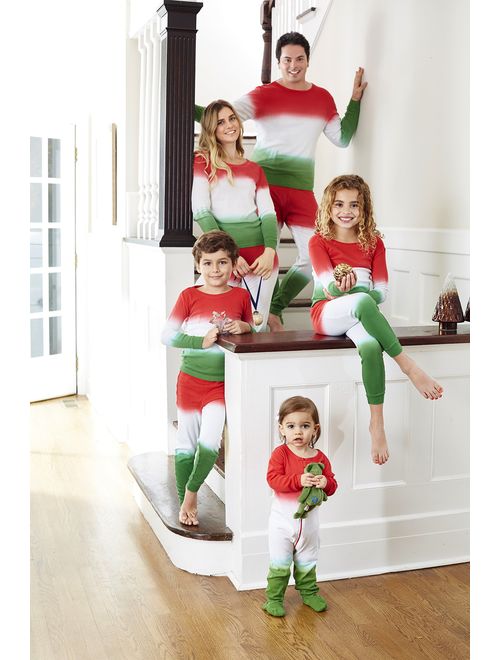Leveret Kids Christmas Pajamas Boys Girls & Toddler Pajamas Red White Green 2 Piece Pjs Set 100% Cotton (12 Months-14 Years)