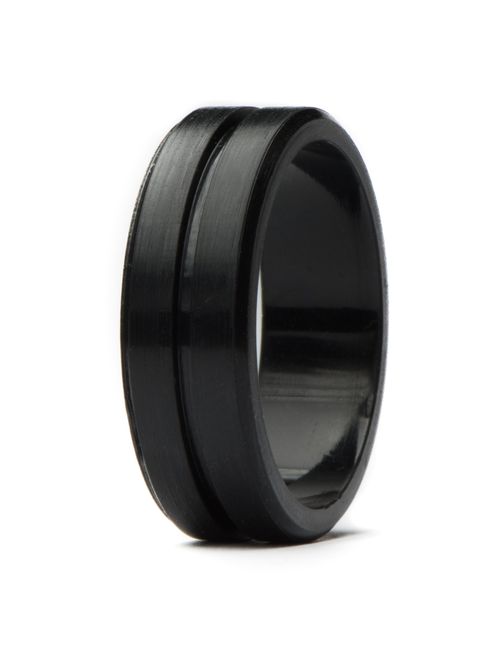 Unii Silicone Wedding Ring | Safety Rubber Wedding Band | Athletic Ring for Active Men | Thin Groove Ring 7mm Wide | Best Alternative for Work, Mechanics, Sports, Workout