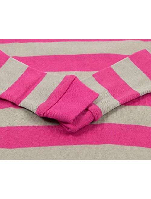 Leveret Striped Kids & Toddler Girls Pajamas 2 Piece Pjs Set 100% Cotton Sleepwear (Toddler-14 Years)