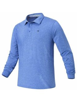 Rdruko Men's Golf Shirts Quick Dry Short/Long Sleeve Polo Athletic Casual T-Shirt