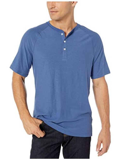 Amazon Essentials Men's Slim-fit Short-Sleeve Slub Henley T-Shirt
