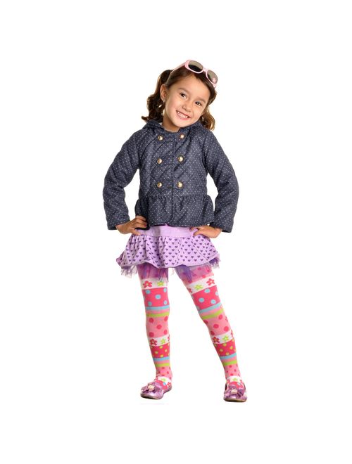 Angelina Girl's Colorful Assorted Winter Tights with Heel and Toe (6-Pack)