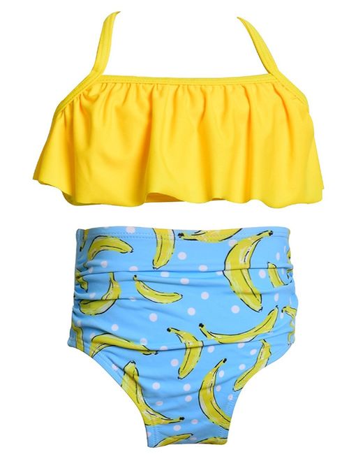 KABETY Girls Swimsuit Two Pieces Bikini Set Ruffle Falbala Swimwear Bathing  Suits | Topofstyle