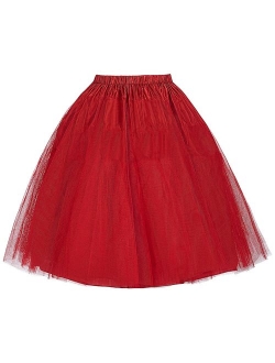 Women's Petticoat Crinoline 50's Christmas Tutu Underskirts (2 Layers)
