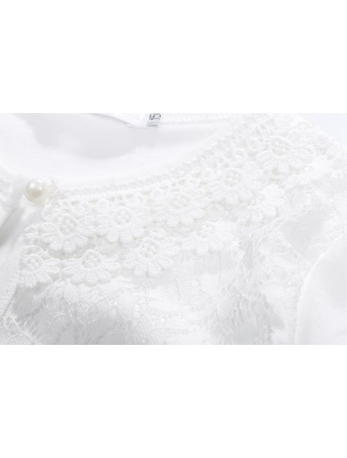 ZHUANNIAN Little Girls' Long Sleeve Lace Bolero Cardigan Shrug