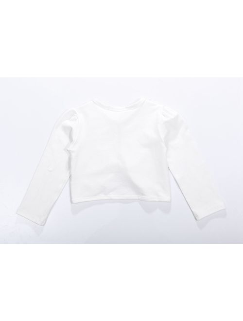 ZHUANNIAN Little Girls' Long Sleeve Lace Bolero Cardigan Shrug