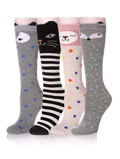 Wocharm Kids Girls Cartoon Warm Socks Cute Over Knee Long High Hosiery socks New