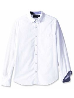 Men's Long Sleeve Button Down Solid Oxford Shirt