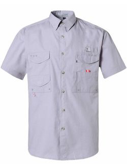 Alimens & Gentle Short Sleeve Wicking Fabric Sun Protection Fishing Casual Shirts