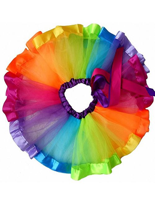 belababy Rainbow Tutu Skirt, Layered Ballet Skirts, Multicolor Tulle Dress Polyester for Toddlers, Girls &Women