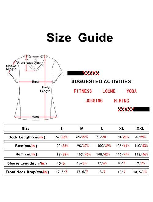 icyzone Workout Shirts Yoga Tops Activewear V-Neck T-Shirts for Women Running Fitness Sports Short Sleeve Tees(Pack of 3)