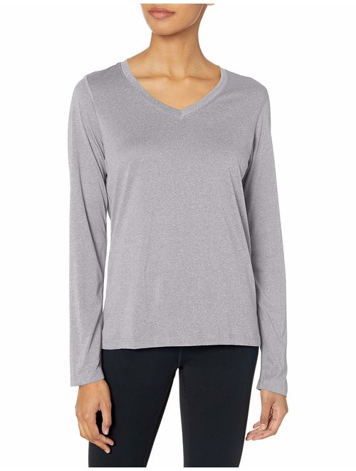 Hanes Sport Women's Cool DRI Performance Long Sleeve V-Neck Tee