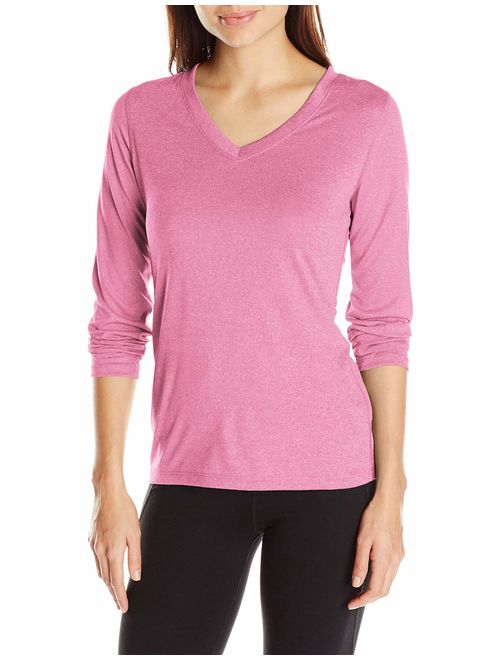 Hanes Sport Women's Cool DRI Performance Long Sleeve V-Neck Tee