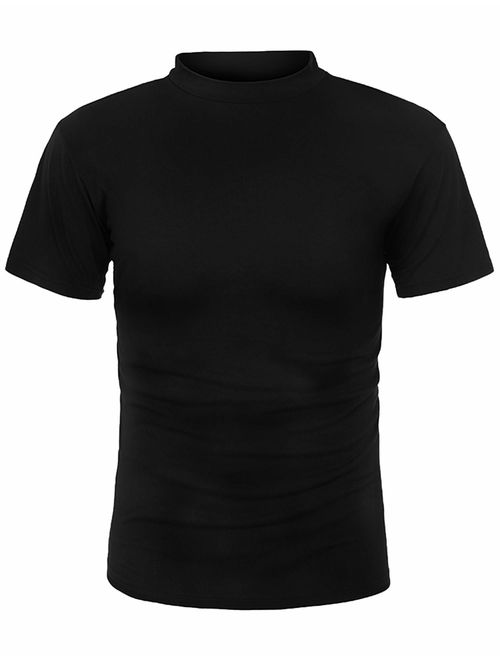 RAGEMALL Mens Basic Turtleneck Thermal Long Sleeve T-Shirt Sweatshirt Cozy Pullover Tops