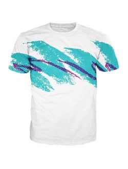 RAISEVERN Unisex Casual 3D Pattern Printed Short Sleeve T-Shirts Top Tees