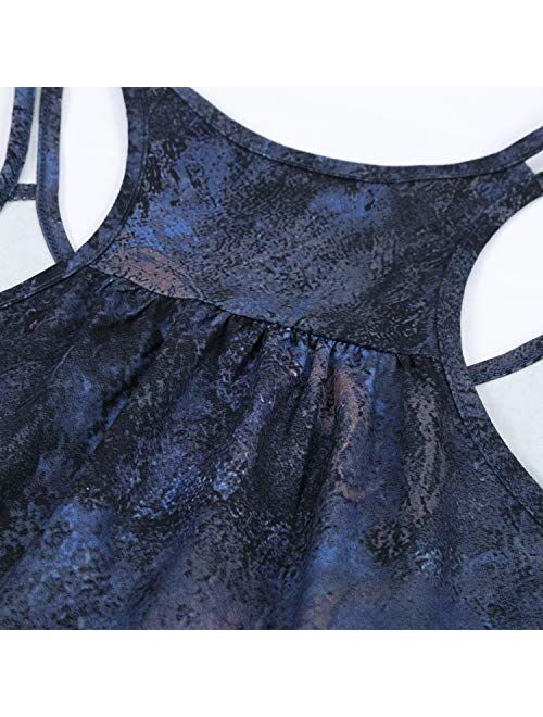 Hibelle Womens Scoop Neck Cute Racerback Yoga Workout Tank Top