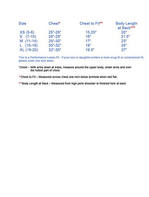 Opna Youth Athletic Performance Long Sleeve Shirts for Boy's or Girl's - Moisture Wicking