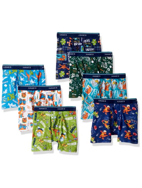 Hanes Boys Toddler 7-Pack Days of The Week Boxer Brief (Assorted)