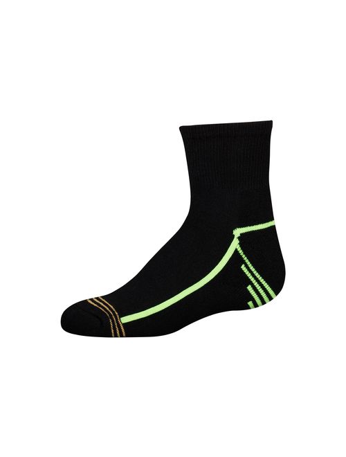 Gold Toe Boys' Athletic Quarter Socks, 6-Pair