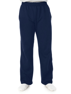 Men's and Big Men's Fleece Open Bottom Sweatpant with Pockets, up to 5XL