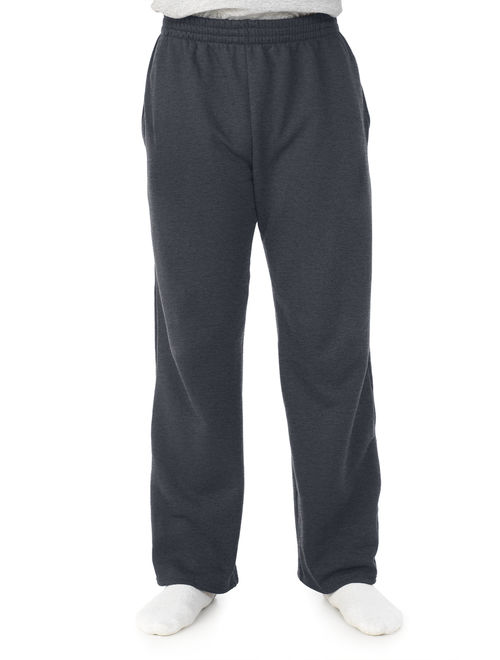 Fruit of the Loom Men's and Big Men's Fleece Open Bottom Sweatpant with Pockets, up to 5XL