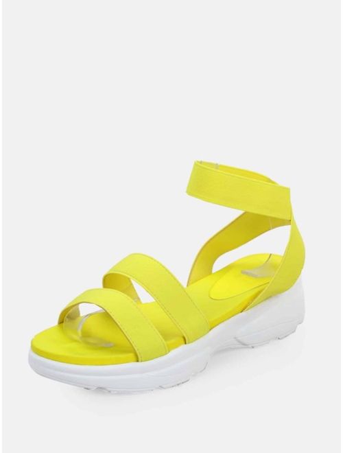 Neon Strappy Chunky Sneaker Sandals