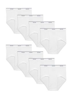 Big Men's Dual Defense Classic White Briefs, Extended Sizes, Value 8 Pack